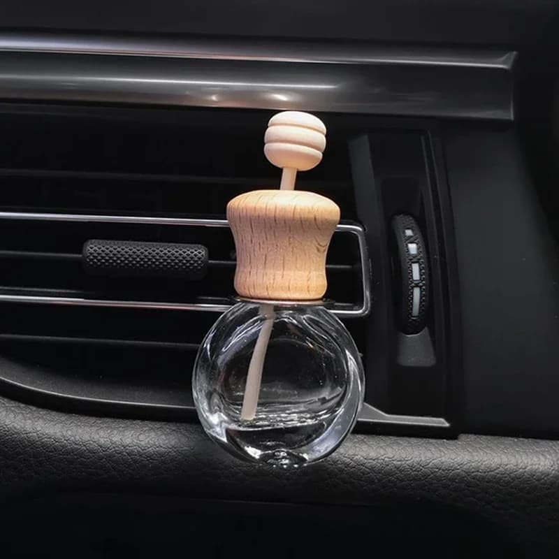 Essential Oils Deodorant for Car Perfume Bottle Pendant Hanging Glass Clip Door Fragrance for Car Interior Decoration