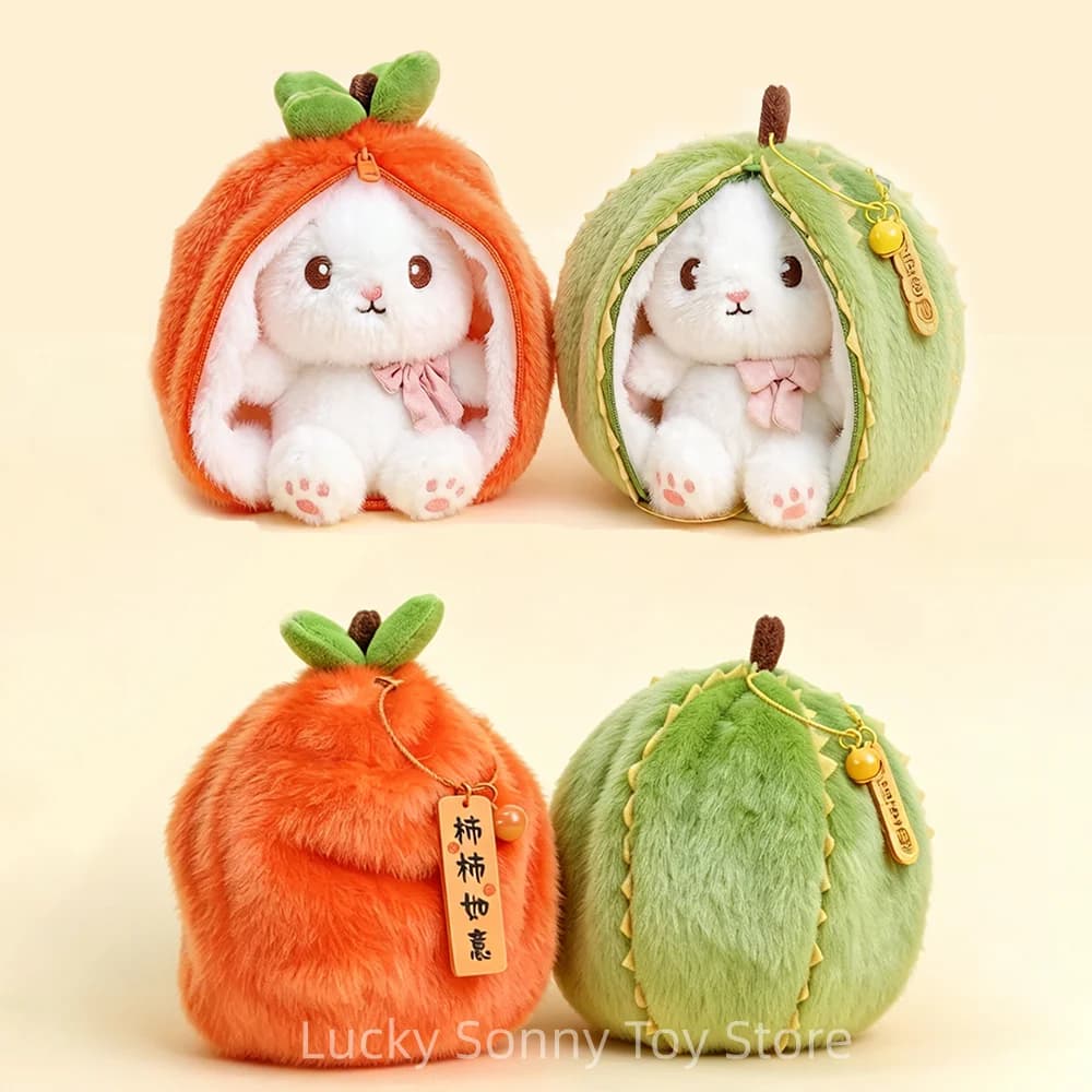 Nuovo Peluche Coniglio Frutta Carino: Creativo Coniglio Morbido a Forma di Durian, Ananas, Carota, Fragola - Regalo di Compleanno e Natale