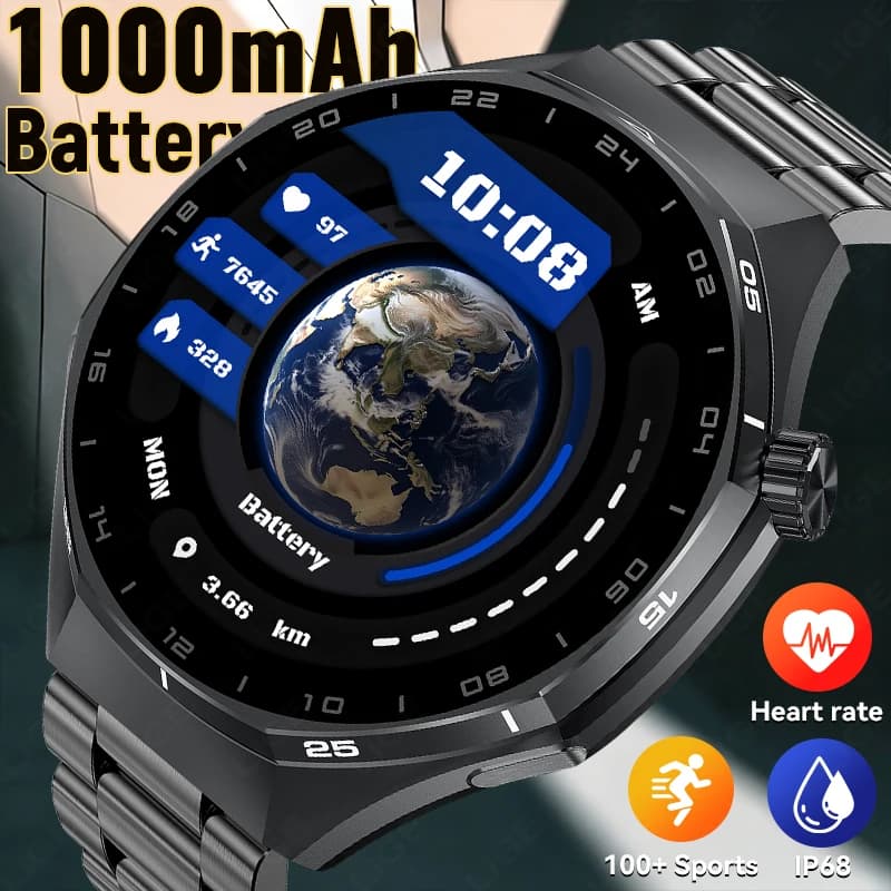 LIGE 2026 Smart Watch For Men IP68 Waterproof Sports Bluetooth Call Watch Smart Heart Rate Blood Oxygen Clock For Android IOS