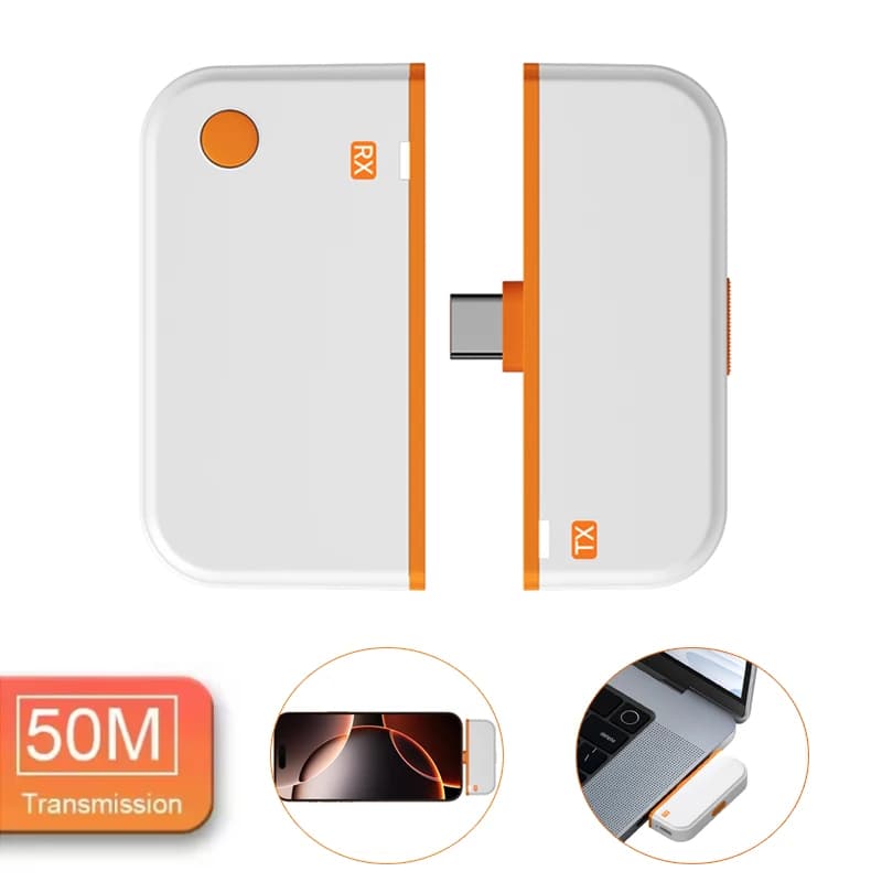 Extender HDMI Wireless 1080P 50M, Trasmettitore e Ricevitore Video USB, Adattatore Dongle WiFi per PC, TV, Laptop