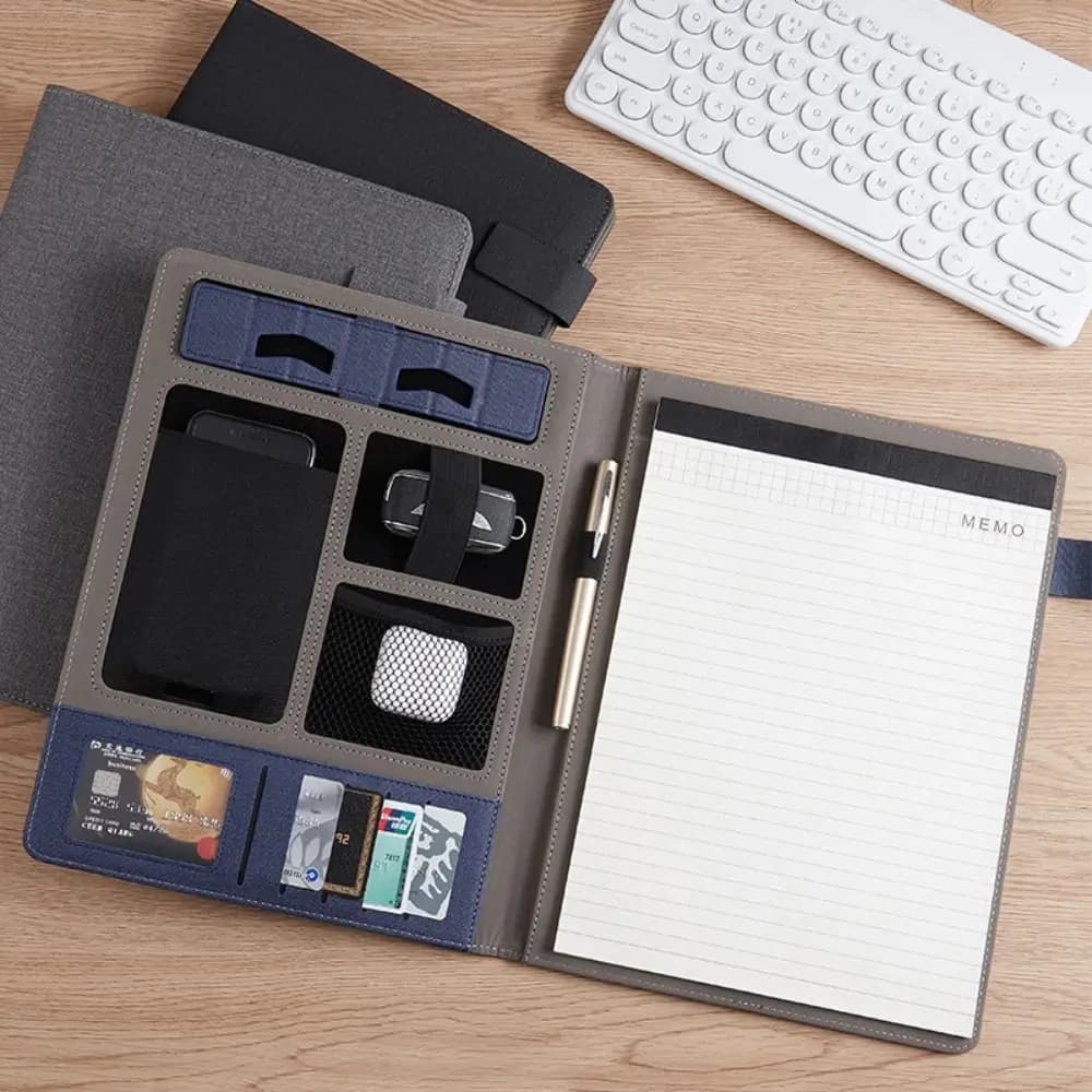 Cartella per Conferenze A4 con Blocco Note, Clipboard per Documenti, Cartella Porta Contratti, Clipboard Aziendale, Tavoletta per Firme e Scrittura