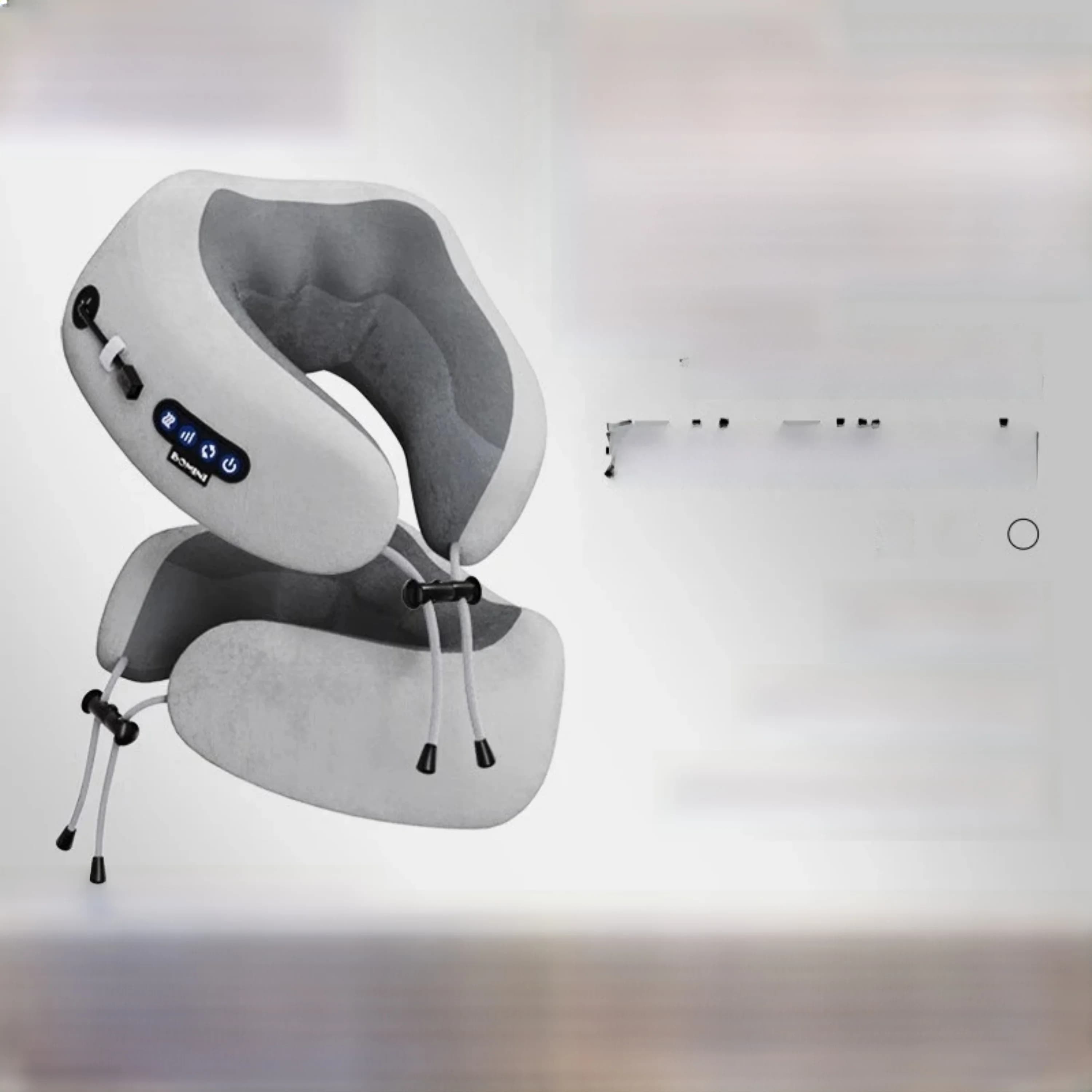 Cuscino a U in Memory Foam con Massaggiatore, Cuscino da Viaggio per Auto, Cuscino di Supporto per Pisolini per Adulti, Uso Domestico