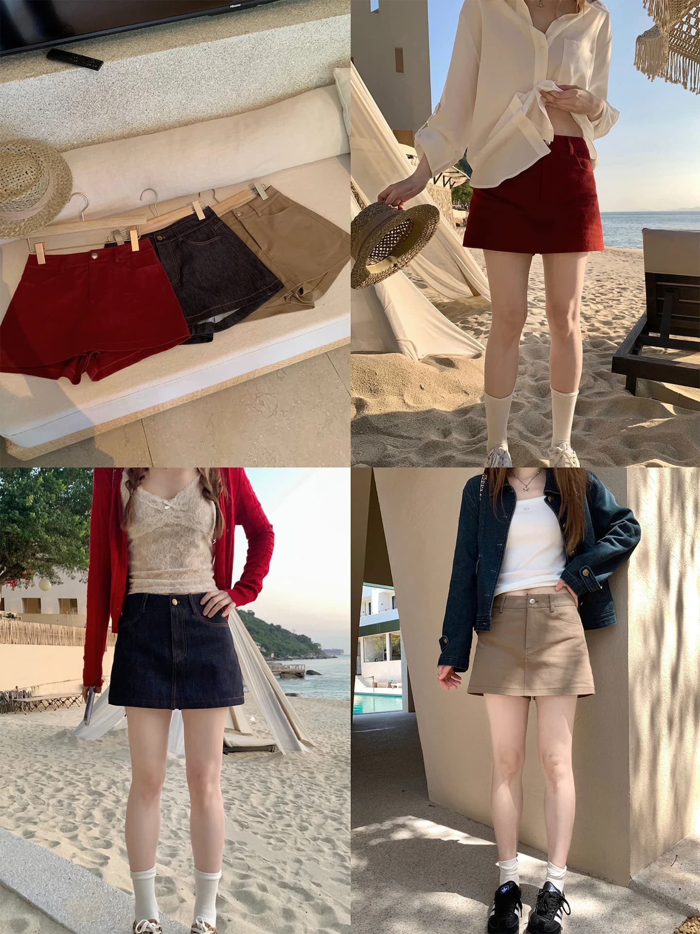 Pantaloncini a vita alta a trapezio in denim di cotone casual, versatili, snellenti, comodi, alla moda, nuovo stile, pantaloni da donna Zzhen Studio