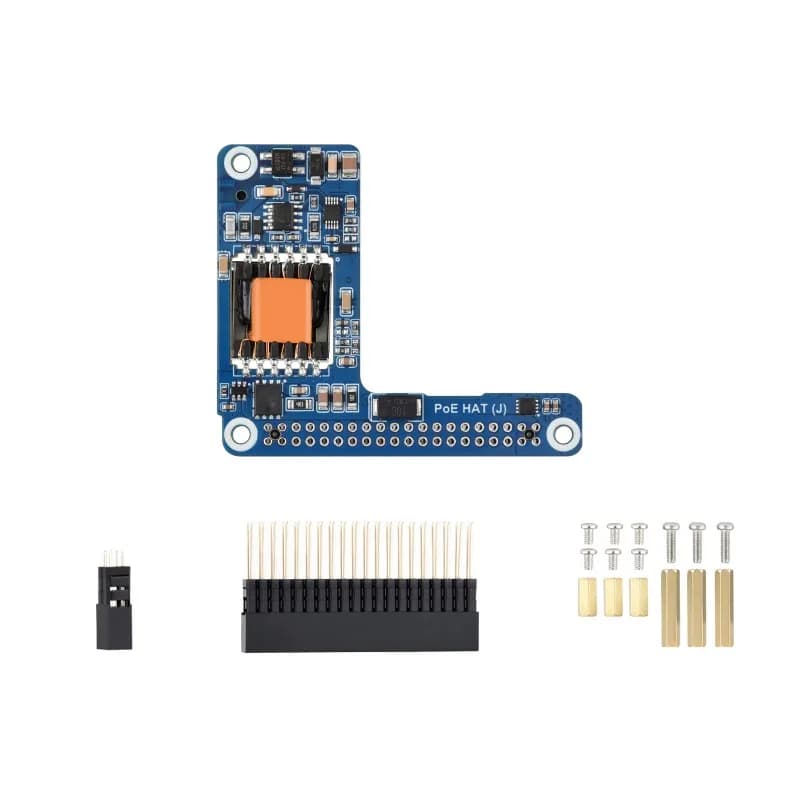 PoE+ HAT (J) For Raspberry Pi 5 / CM 5 5V 5A Output Isolated SMPS Stable Performance Ethernet Power Supply