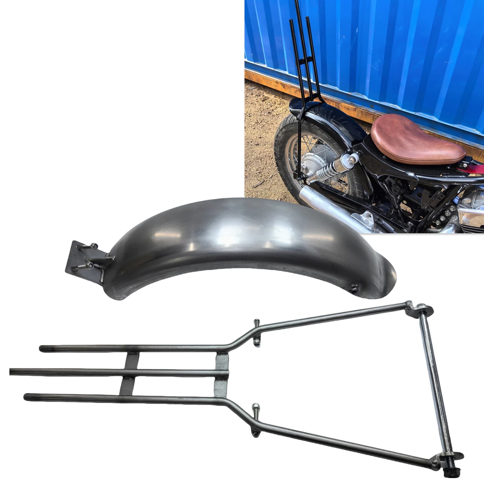 Per Yamaha XV250 Moto Parafango Posteriore Piastra Parafango Ruota di Coda Protezione Parafango Copertura Flap Con Staffa per Cremagliera