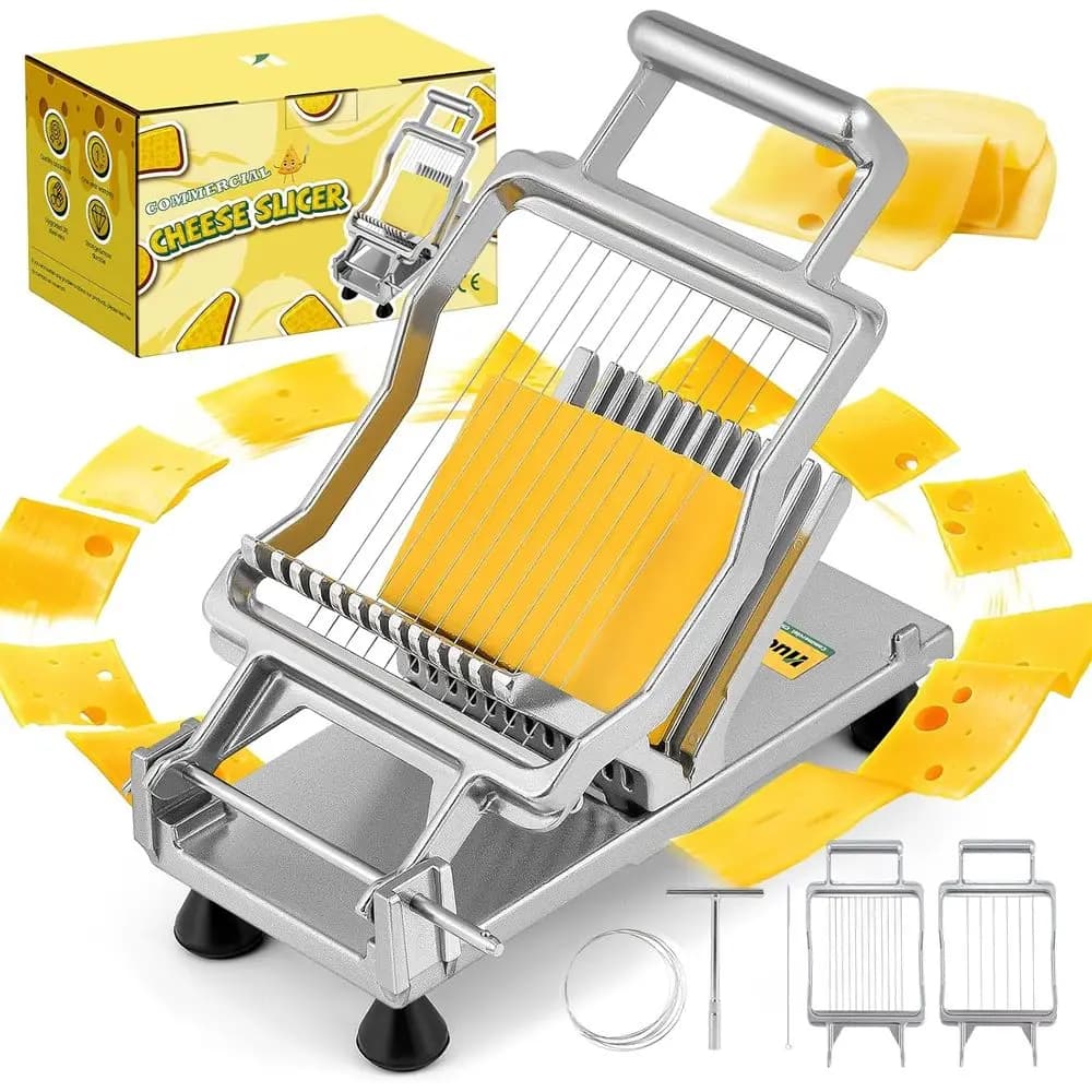 Commercial slicer for Cheese and Butter with Stainless Steel Wire 316, 3/8 and 3/4 blades Replaceable, Cheese cutter