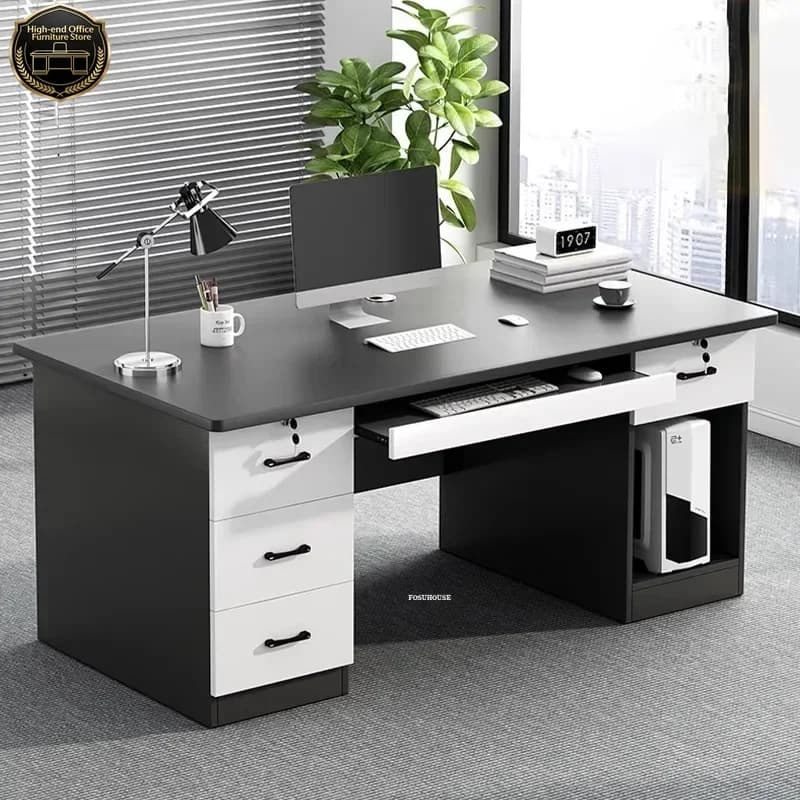 Scrivania Semplice per Ufficio con Cassetto, Tavolo da Studio per Casa e Camera da Letto, Scrivania da Gaming, Scrivania in Legno Stile Nordico, Scrivania per Computer Desktop