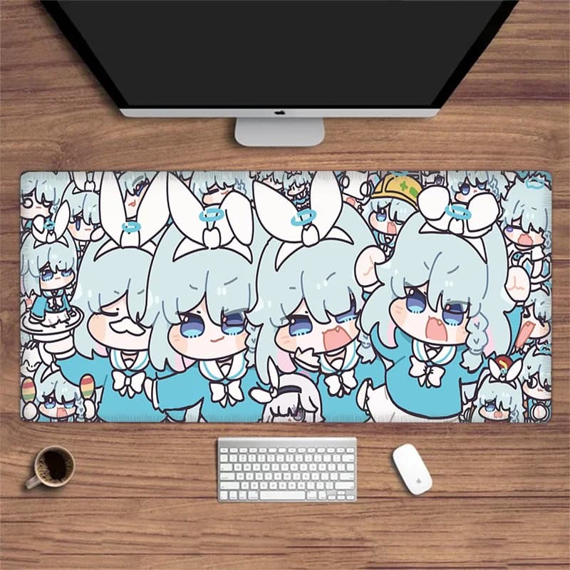 Arona Anime Blue Archive per tappetino da scrivania, tappetino da gioco per giocatori, tappetino da gioco fantasy, tappetino per mouse grande, tappetini per mouse con tastiera in compagna, tappetini per cartoni animati