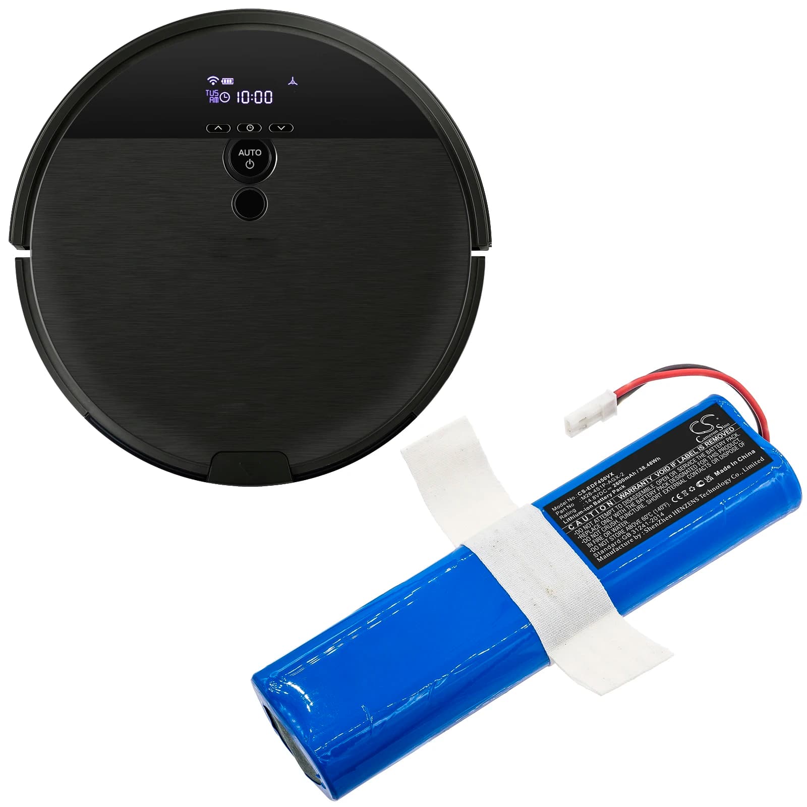 Batteria per aspirapolvere 14,8 V 2600 mAh M26-4S1P-AGX-2 per Ecovacs Deebot DF45 Robot aspirapolvere + UTENSIONE