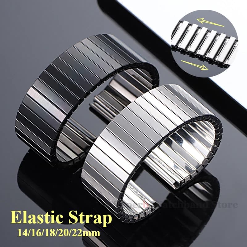 14mm 16mm 18mm 20mm 22mm cinturino elastico in acciaio inossidabile per cinturino Smart Watch uomo donna cinturino di espansione in metallo accessori