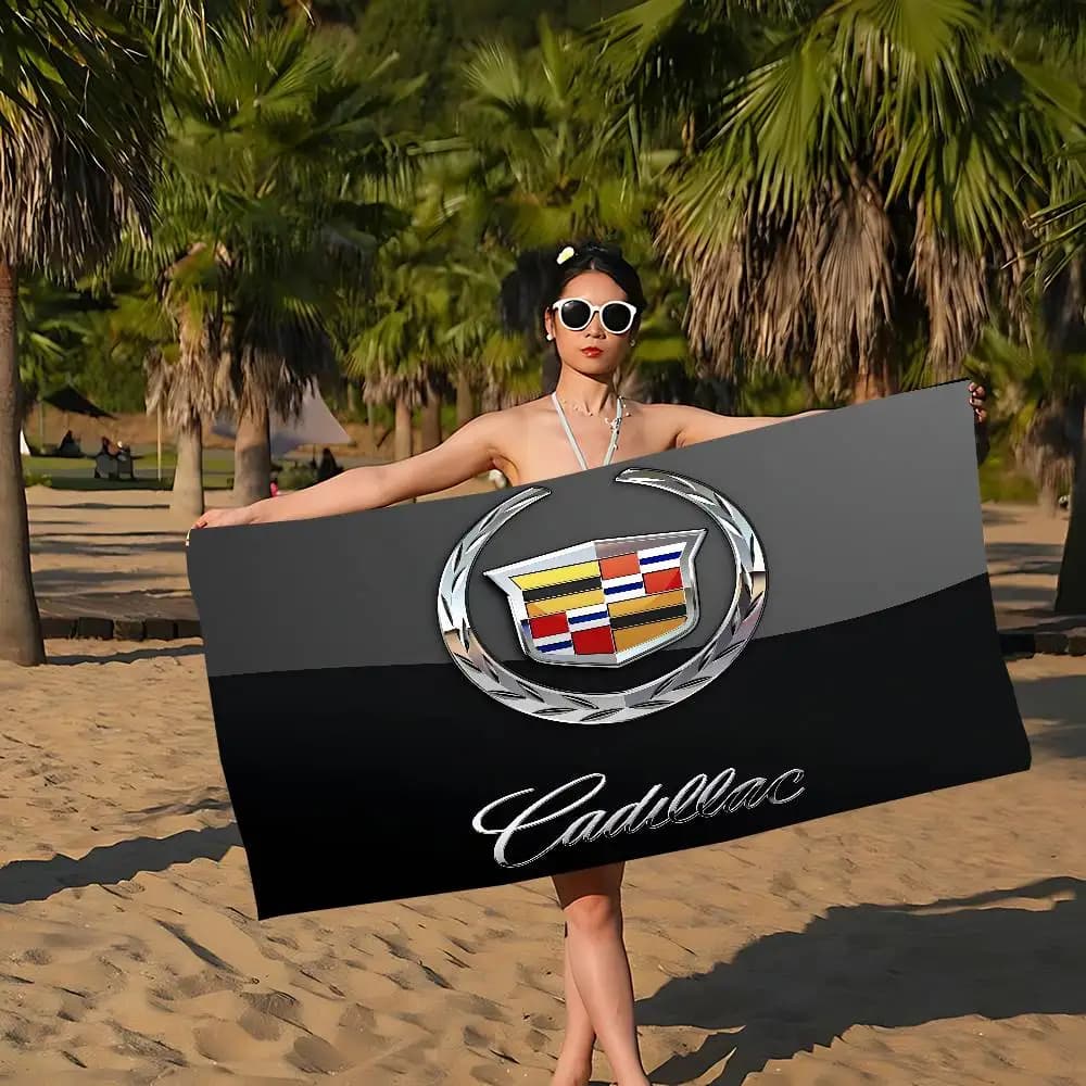 Asciugamano da spiaggia C-Cadillac Car Anime, morbido e assorbente, regalo per bambini, per viaggi, campeggio, palestra