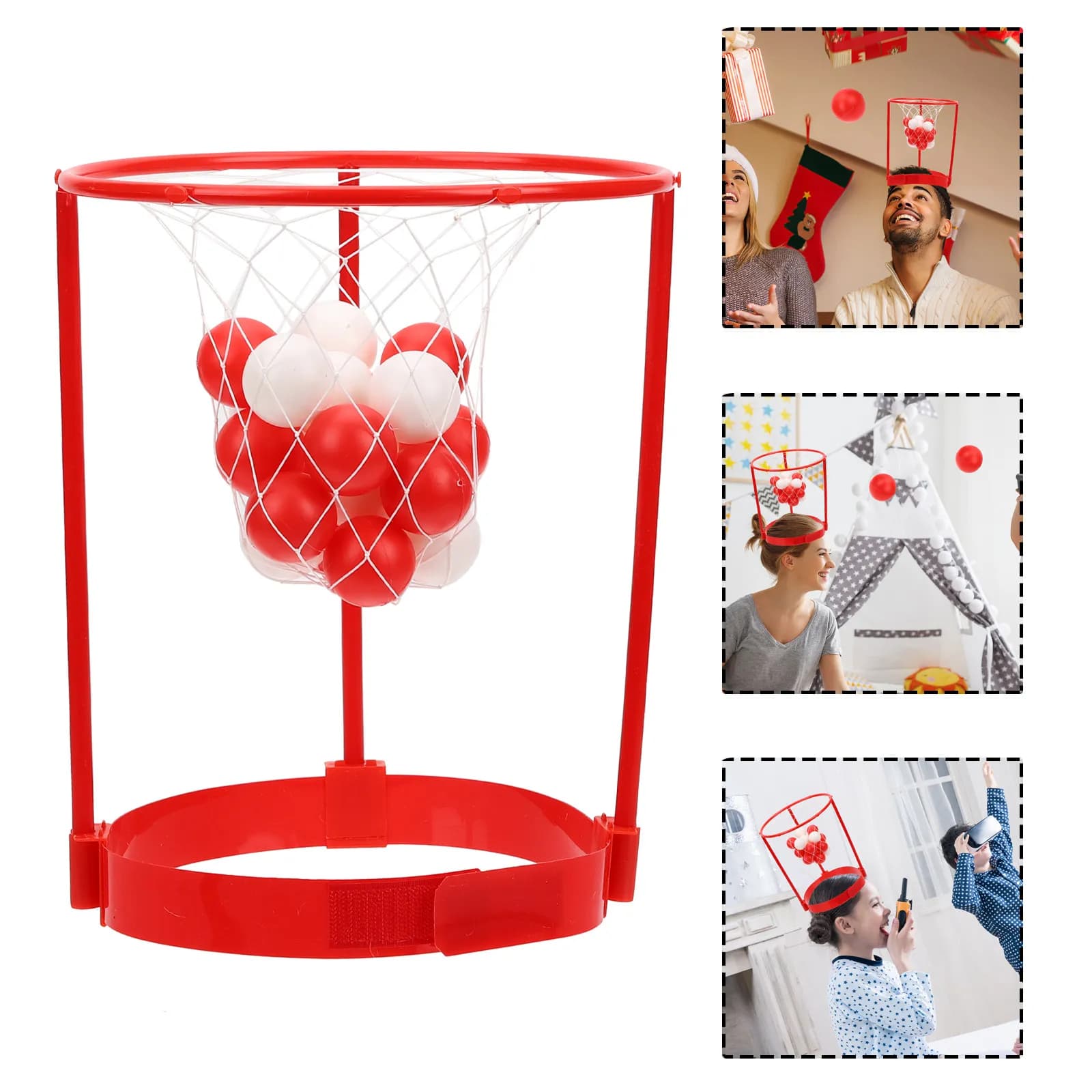 Set da 1 pezzo di copricapo da basket per bambini, per giochi di lancio e presa, interattivo, per riunioni di famiglia, feste, attività scolastiche