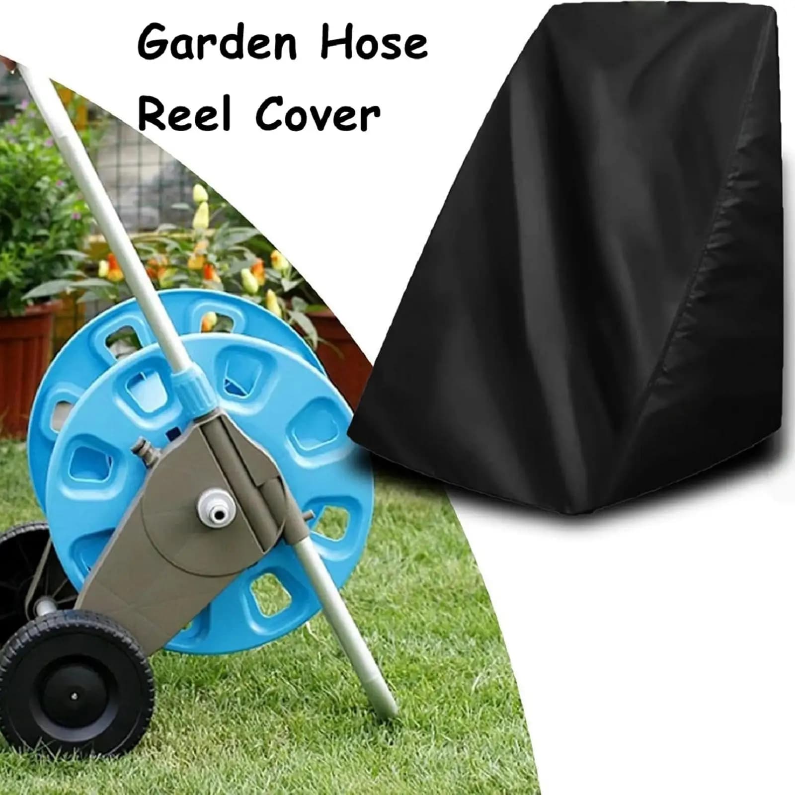 Hose Reel Cover Durable Waterproof Protector for Garden Outdoor Storage Patio Yard Weatherproof Case
