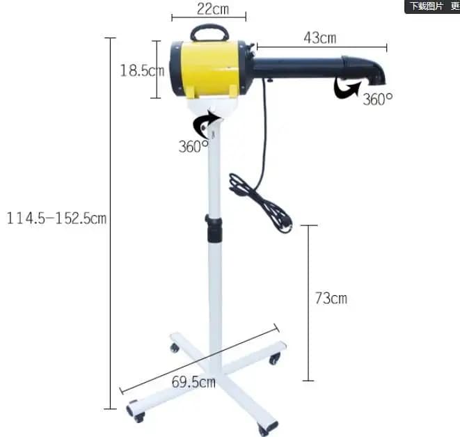 Pet Dryer With Stand 2In1 Blaster Pipe for Pet Grooming Salon Strong Power 2400W Pet Grooming Dryer
