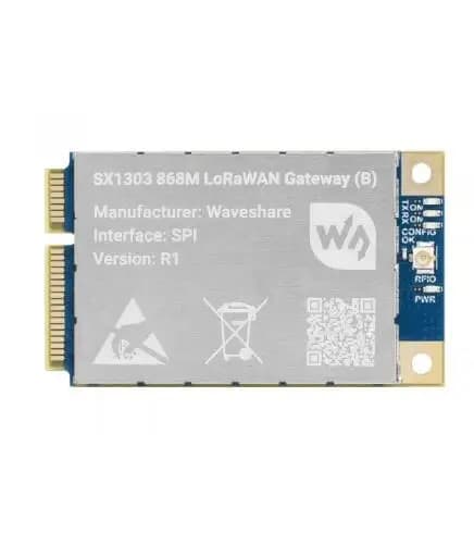 Waveshare SX1303 Modulo gateway LoRaWAN (B) 868M/915M per Raspberry Pi, presa Mini-PCIe standard, trasmissione a lungo raggio
