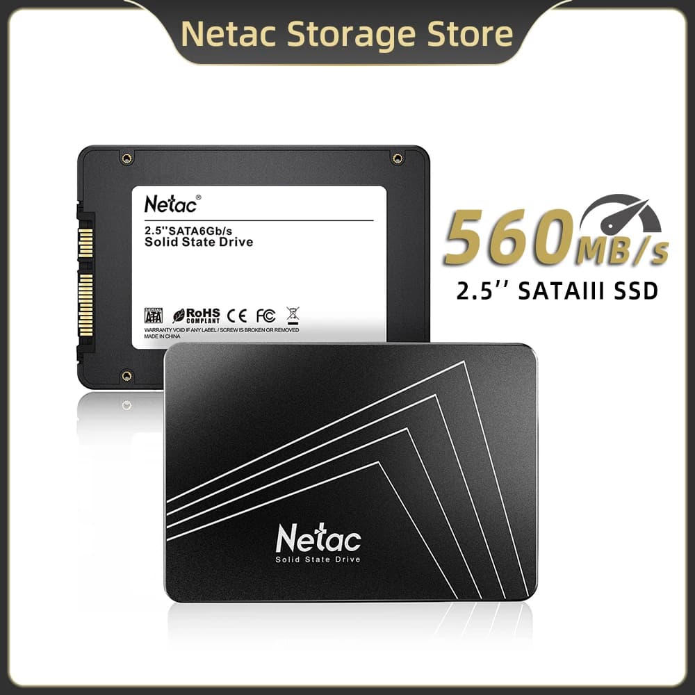 Netac 2.5'' SATA SSD 128gb 256gb 512gb 1tb 2tb 4tb Disco rigido SATA3 interno a stato solido per PC