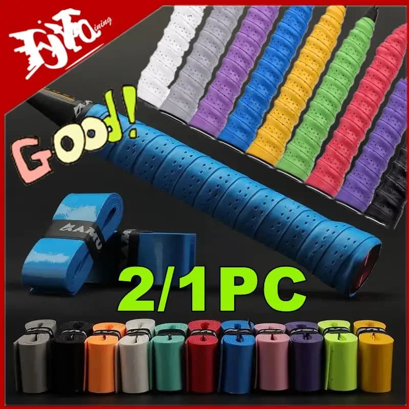 New 2/1 pz without sweat anti-slip breathable Sport Over Grip anti-sweet band Tennis Overgrips tape Badminton Racket Grips Sweatband Tool