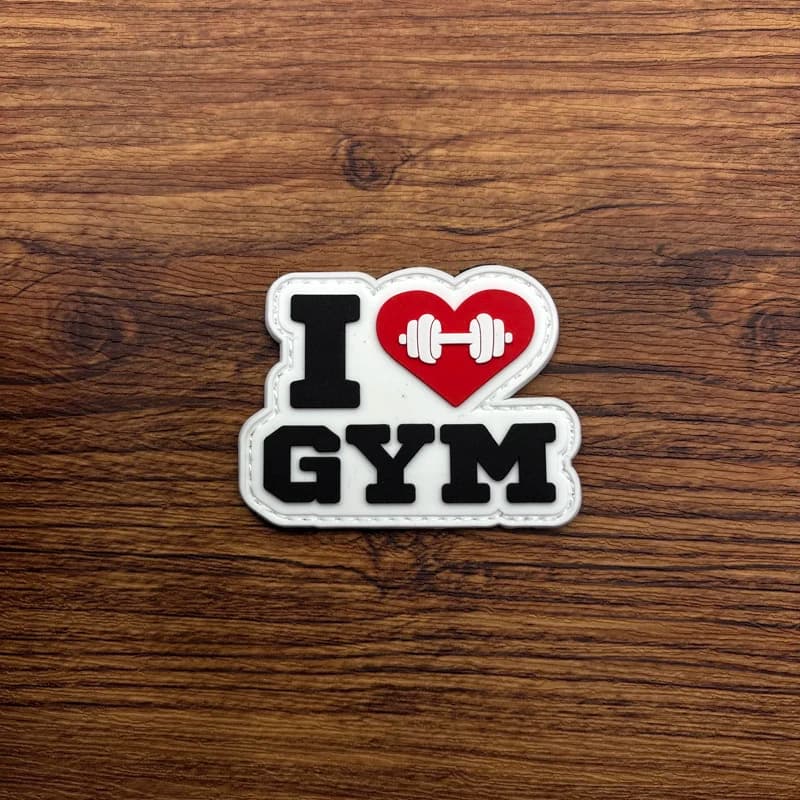 Patch in PVC a tema fitness, con effetto fosforescente, per bracciali, zaini, gilet tattici e decorazioni di abbigliamento, patch ricamato in morbida gomma