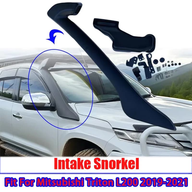 Snorkel Kit for Mitsubishi Triton L200 2019-2021 4x4, Waterproof Air Suction System, UV-resistant LLDPE Tube for Offroad