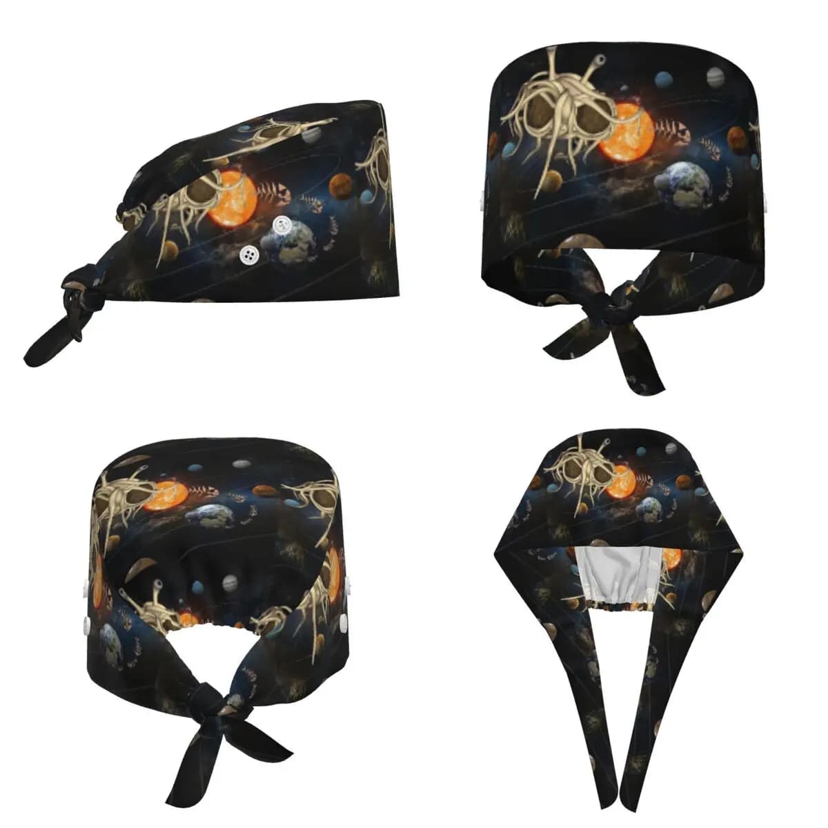 The Flying Spaghetti Monster Flying Spaghetti Monsterism FSM Scrub Hat Doctor Working Surgical Cap Adjustable Nursing Caps