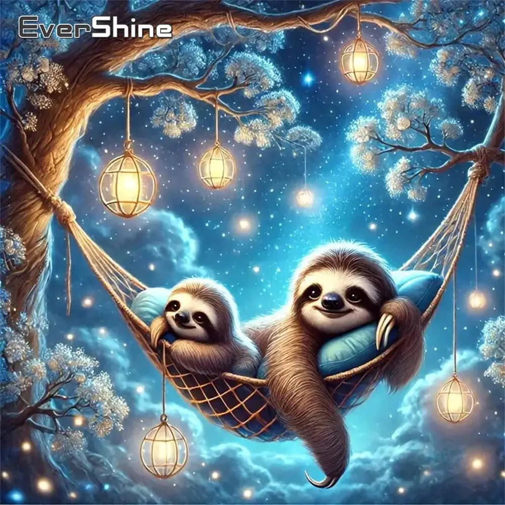Evershine Diamond Mosaic Sloth Animal Acrylic Craft Supplies DIY Diamond Painting New Arrival Embroidery Child Gift