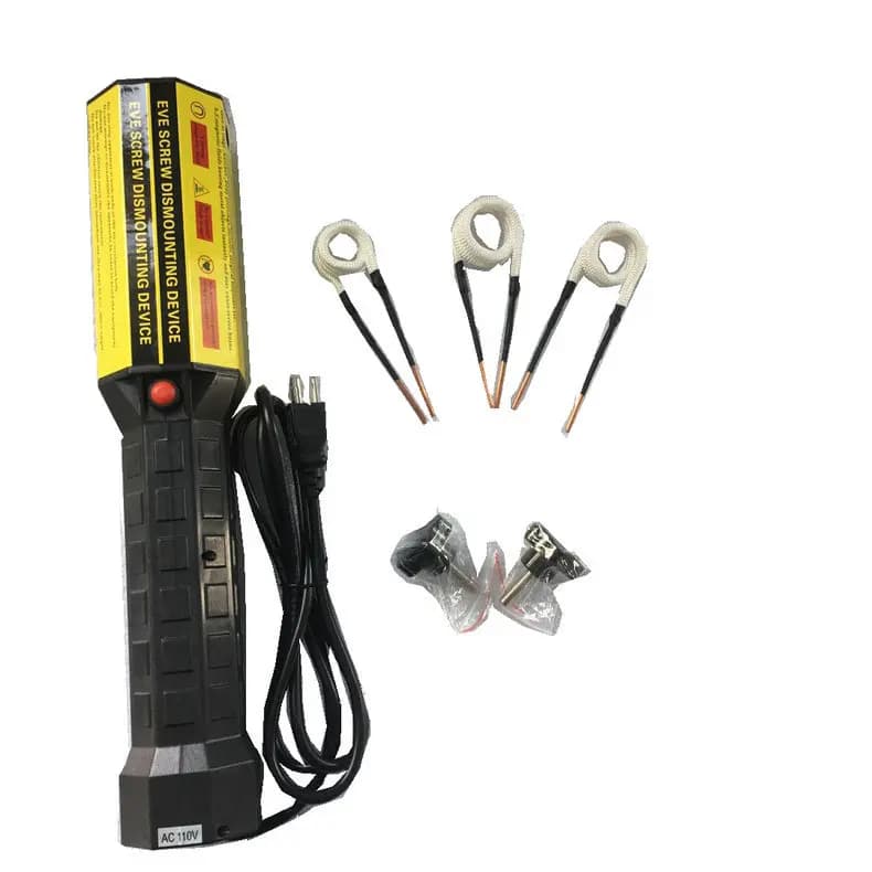 Kit di riparazione ammaccature automatiche con riscaldatore a vite -1500 W Pistola cucitrice a caldo 100 pezzi Borchie per rimozione ammaccature carrozzeria auto Strumento di riparazione senza vernice (PDR)