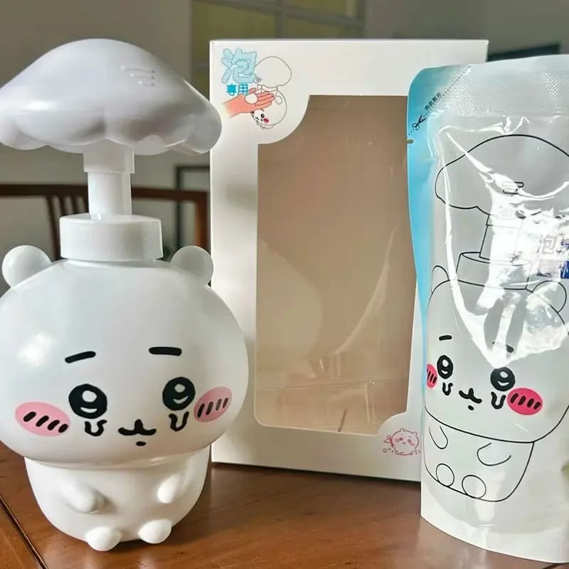 Flaconi Ricaricabili Chiikawa, Dispenser Carino per Gel Igienizzante Mani e Bagnoschiuma, Contenitori Vuoti Portatili da Viaggio, Giocattoli per Bagno e Casa