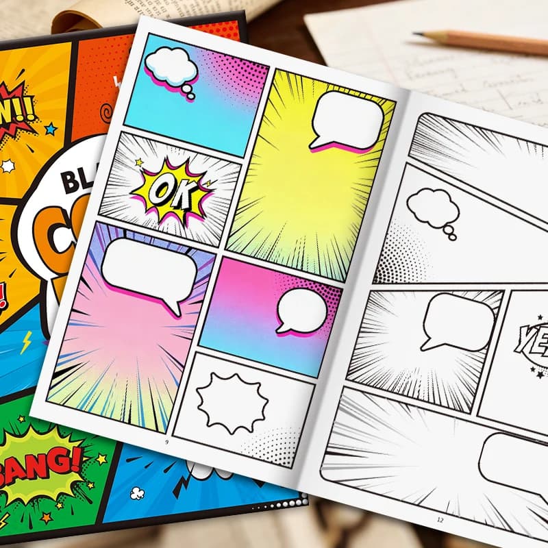 Creative Comic Sketchbook, with Plenty of Pages for Drawing, Various Trendy Comic Layout Templates, One-Click Creation of Original Stories, Suitable for Students and Drawing Enthusiasts, Tabletop Game.