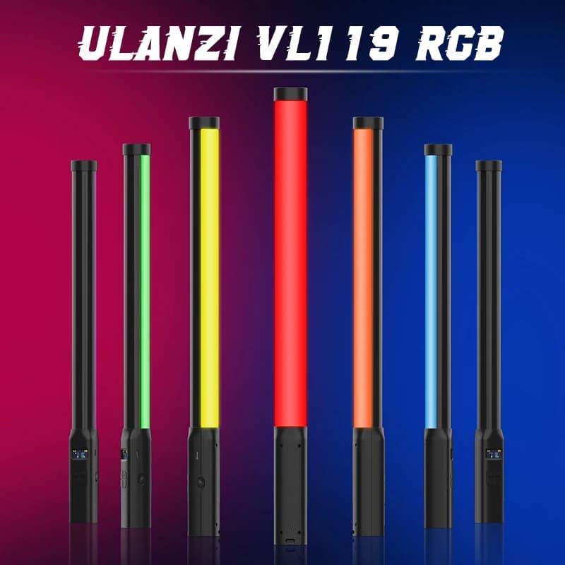 Ulanzi VL119 Palmare RGB Colorato Stick Light 19.68 pollici Palmare LED Bacchetta luminosa CRI 95+ 2500K-9000K Lampada da studio fotografico