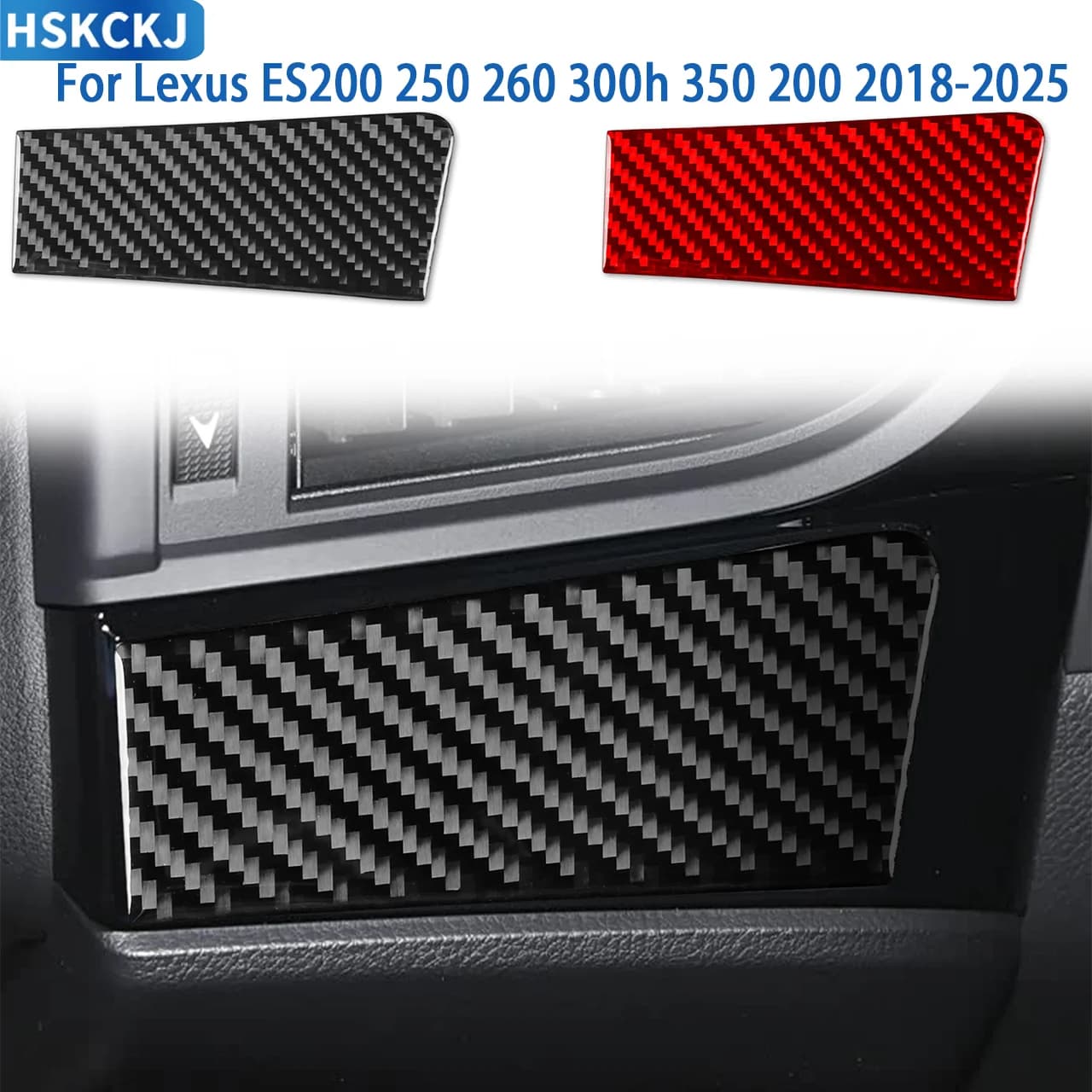 For Lexus ES200 250 260 300h 350 200, Decorative Carbon Fiber Cover for Side Panel Dashboard, Interior Accessories Auto, Stickers