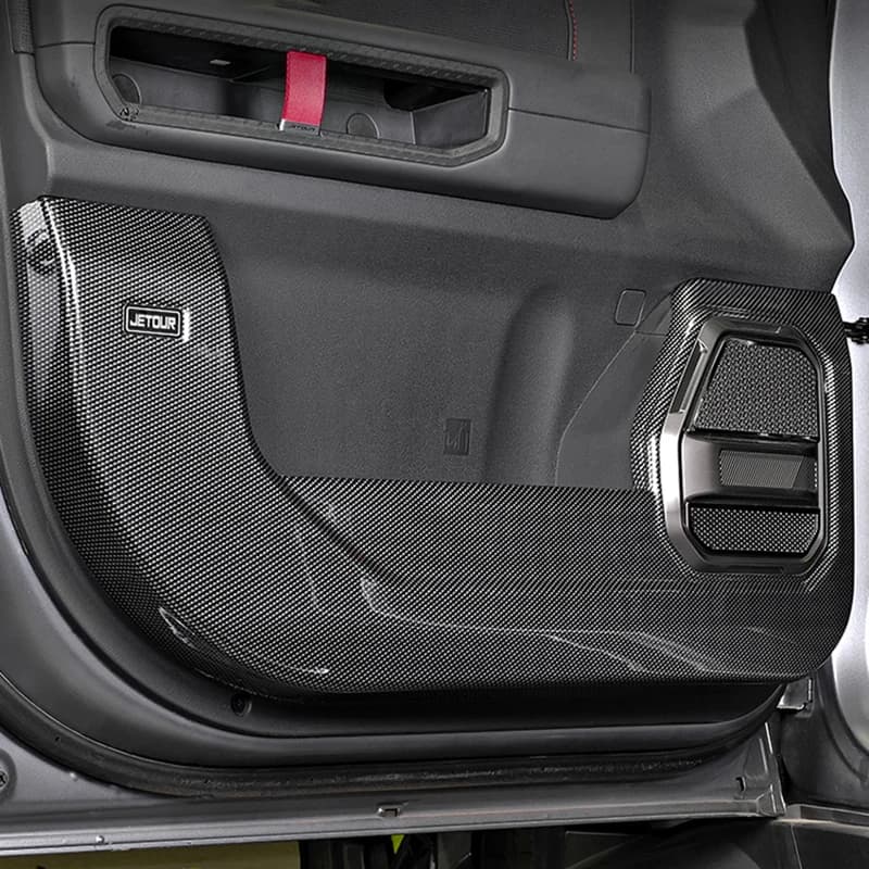 Chery Jetour Traveller T2 protezione antiurto per portiera dell'auto antigraffio accessori per zerbino antipolvere cuscinetti interni modello in fibra di carbonio