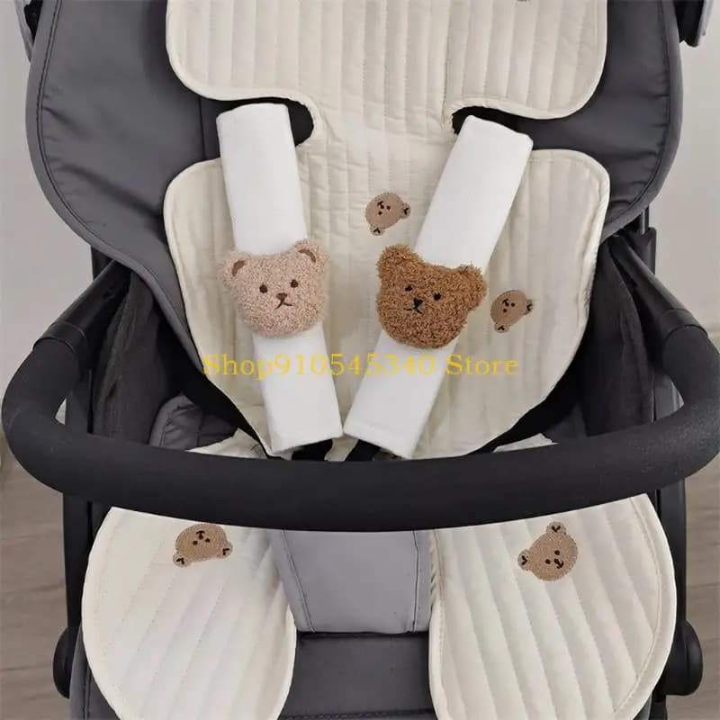 U2JA Copertura protettiva per cintura sicurezza per bambini Accessorio per passeggino Cuscini Spallacci