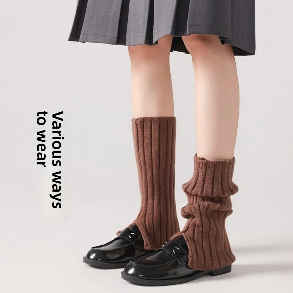 Sweet Harajuku Y2K Leg Warmers Lolita JK Balletcore Style Boots Cover Leggings Sleeve Pile Socks Long Tube Stockings Lady