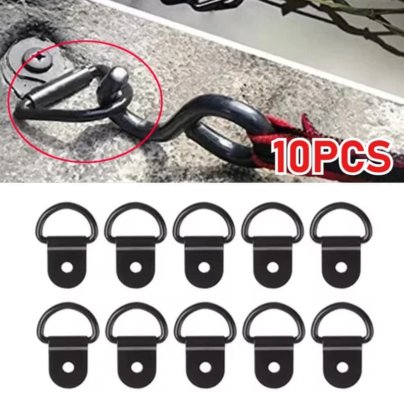 10 pezzi in acciaio inossidabile a forma di D gancio cinghie di ancoraggio giù anello di ancoraggio ferro carico punta rimorchio anello di ancoraggio accessori auto per barche