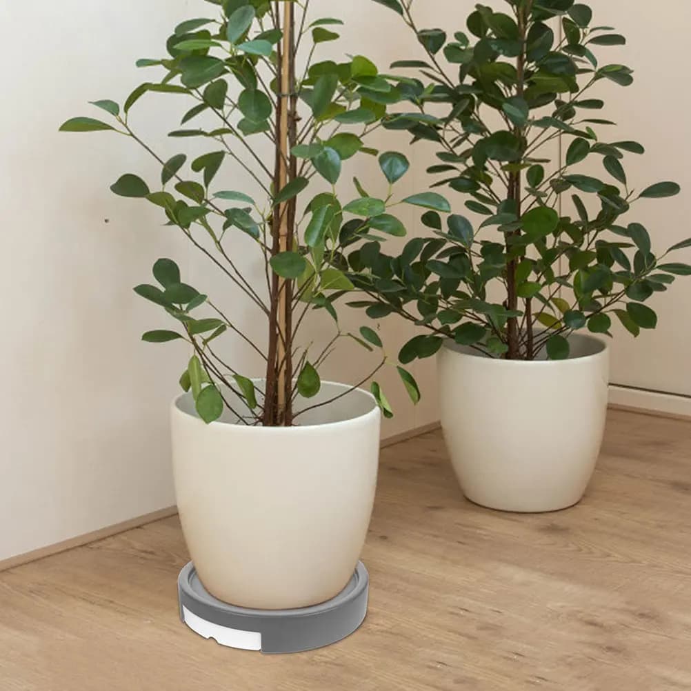 Heavy Duty Rolling Plant Stand with 4 Locking Casters for Indoor Outdoor Use Flower Pot Mover Stable Water Tray Design