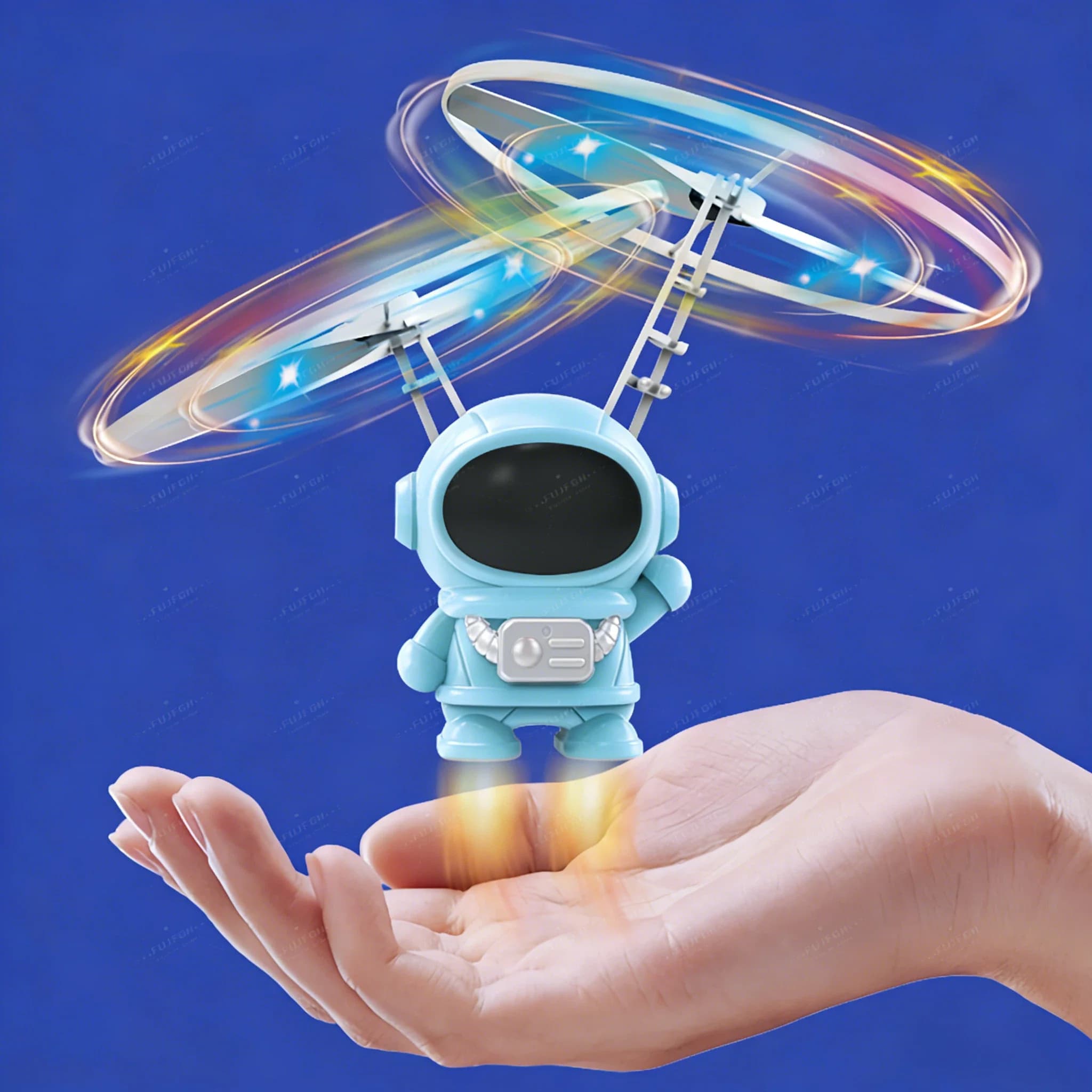Mini Drone Creativo a Forma di Astronauta, Giocattolo Volante con Ricarica USB, Elicottero Controllato a Mano, Regalo per Bambini