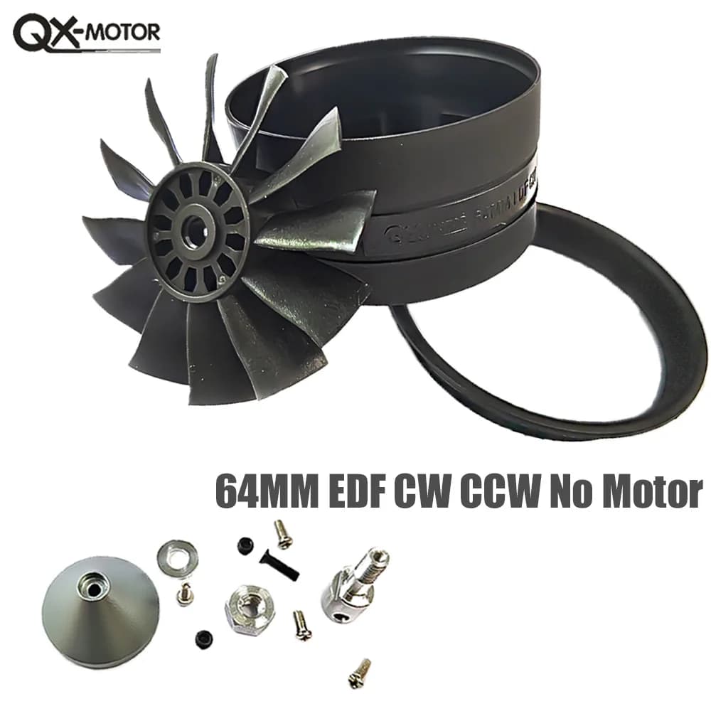 QX-Motor 64mm EDF CW CCW Ventola a 12 pale EDF Canna ventola canalizzata senza motore per aeroplani Modello RC DroneToy Parti