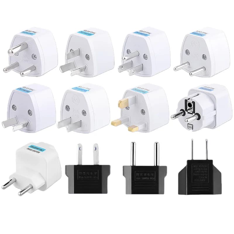 Adattatore Universale da Viaggio per Prese Elettriche, Convertitore da US/AU/EU/UK, Adattatore di Alimentazione AC da Parete 250V 10A