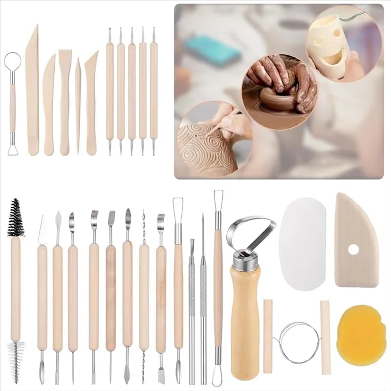 ABRB-43PCS Strumenti per ceramica Strumenti per scolpire l'argilla Kit di strumenti per argilla polimerica Strumenti per l'artigianato fai-da-te