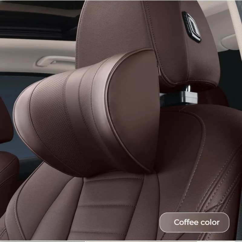 Leather Car Seat Headrest Cushion Multi-Function Memory Foam Car Neck Pillow Adjustable Car Headrest Pillow Auto Accessories