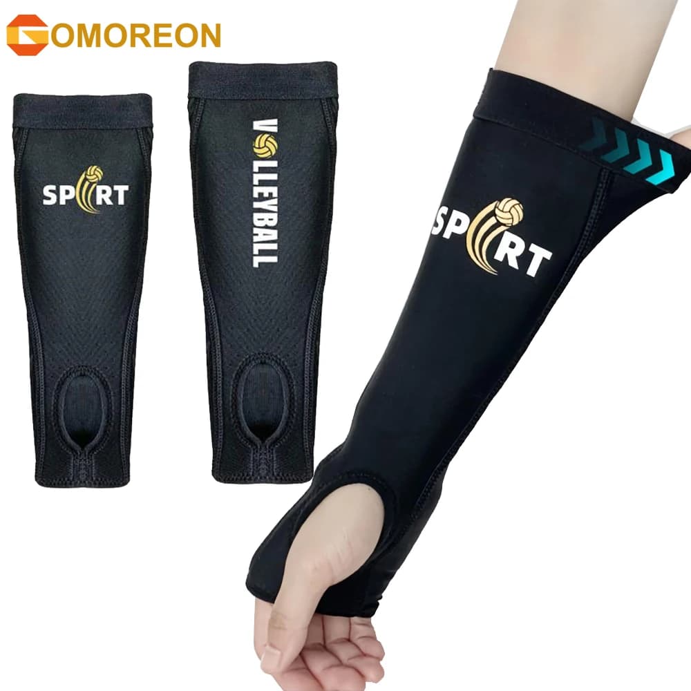 1 pair of volleyball sleeves that pass hit the forearm sleeves with protection foam bearings and thumb hole, padded volleyball sleeves