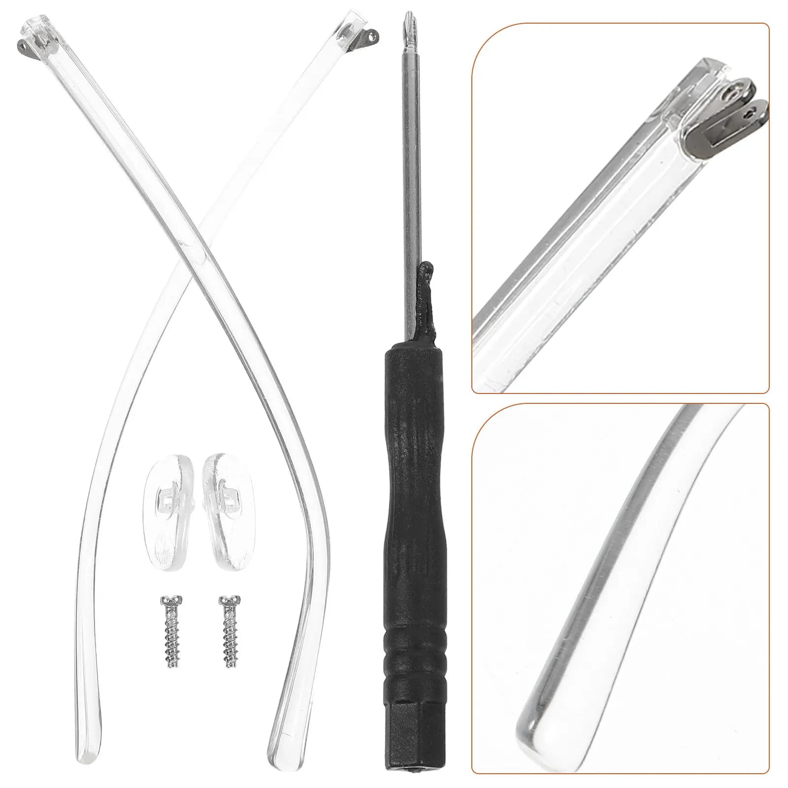 1Pair Universal Eyeglasses Replacement Temple Lightweight Comfortable Arm Legs for Glasses Sunglasses Reading Eyewear Repair Kit