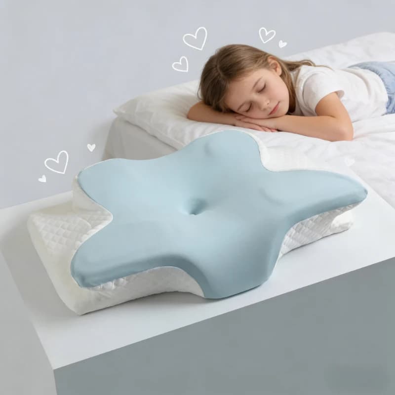 Cuscino Ergonomico per Supporto Cervicale, Allevia il Dolore al Collo, Cuscino in Memory Foam Sagomato per Chi Dorme su un Fianco o sulla Schiena