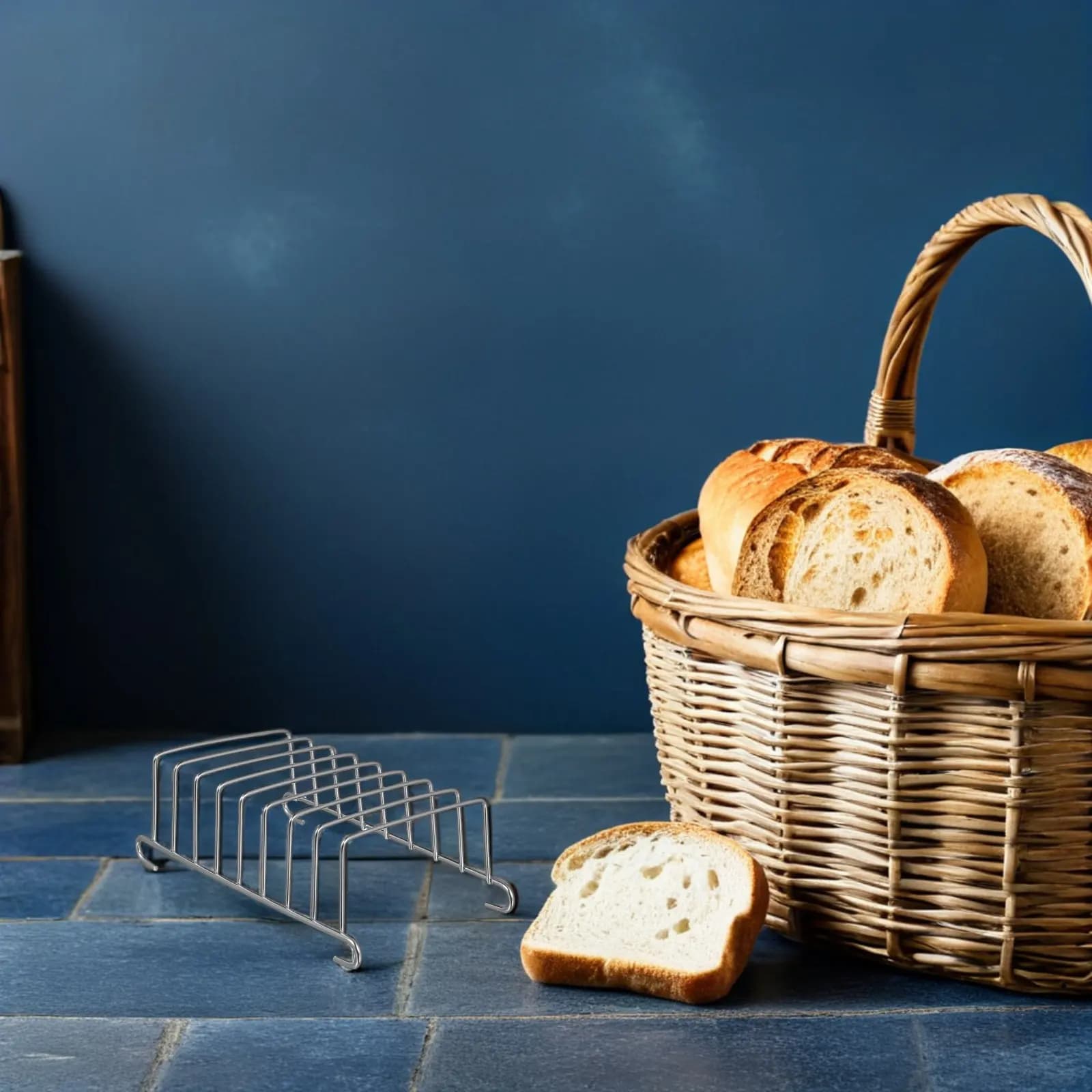 Set di 4 Supporti per Toast in Acciaio Inox per Friggitrice ad Aria, Ripiano Multi-Livello per 8 Fette, Supporto Antiscivolo Sicuro per Colazione Efficiente