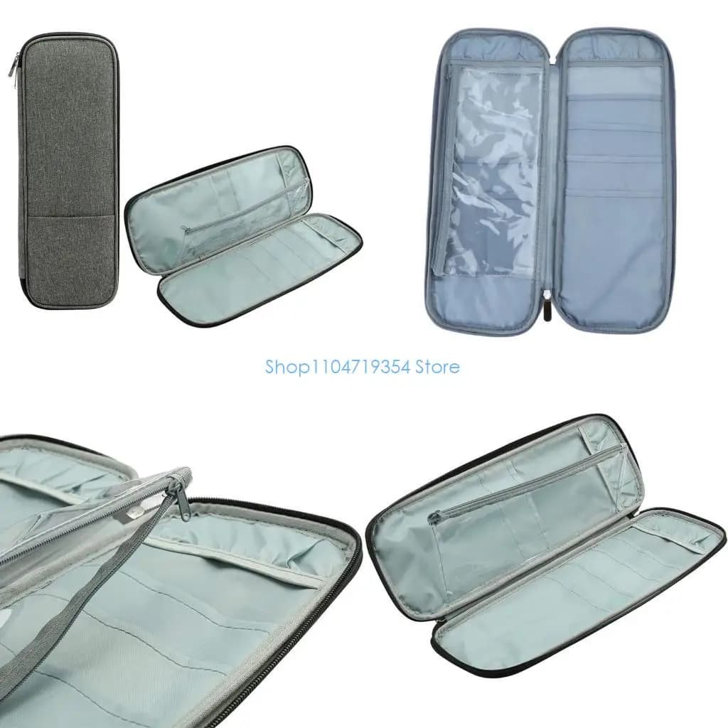 0XLD Custodia per da maglia Custodia per uncinetti, borsa portaoggetti con cerniera Borsa per uncinetti per accessori per