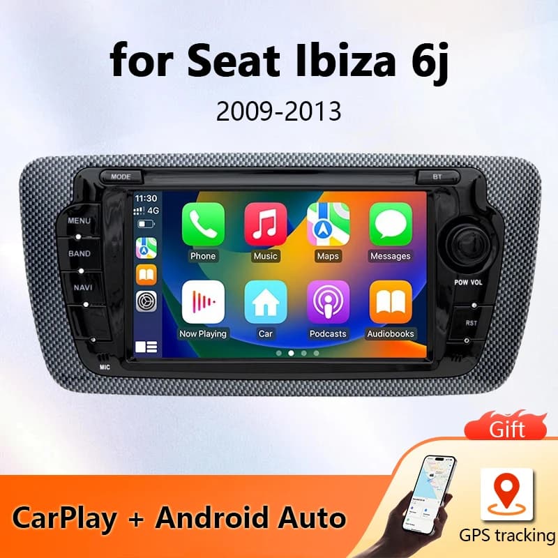 Wireless CarPlay Android Auto Mp5 Autoradio Stereo per Seat Ibiza 6j 2009-2013 GPS Lettore Multimediale Touch Screen