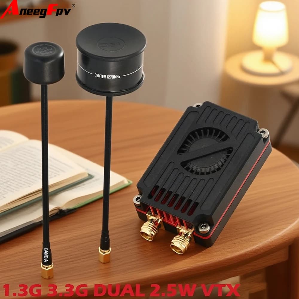 VTX dual-band video audio transmitter RUSH FPV 3.3G and 2.5 W 1.3G with SMA antenna for FPV drones