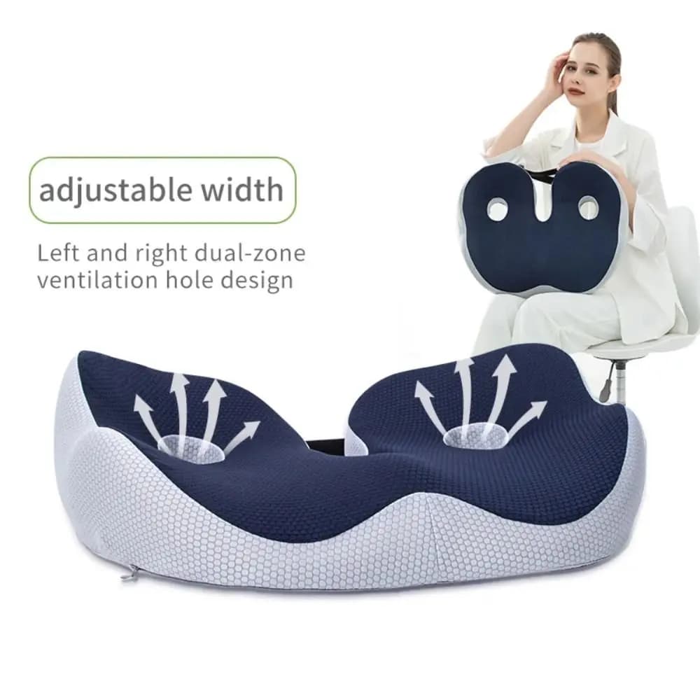 Cuscino per sedile ergonomico per emorroidi Cuscino per sedile antiscivolo con rimbalzo lento Cuscino per sedile in rilievo osseo Comodo cuscino per seggiolino auto traspirante