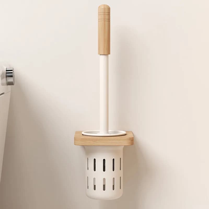 Scopino per WC domestico senza angolo morto set di scopini per WC a parete portaoggetti per WC accessori per il bagno pulizia
