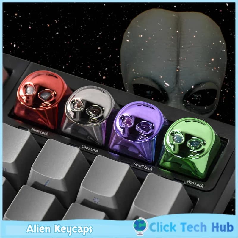 Copritasti Alien 1 pz Texture metallica trasparente Copritasti tastiera meccanica personalizzati Copritasto personalizzato Accessori per computer